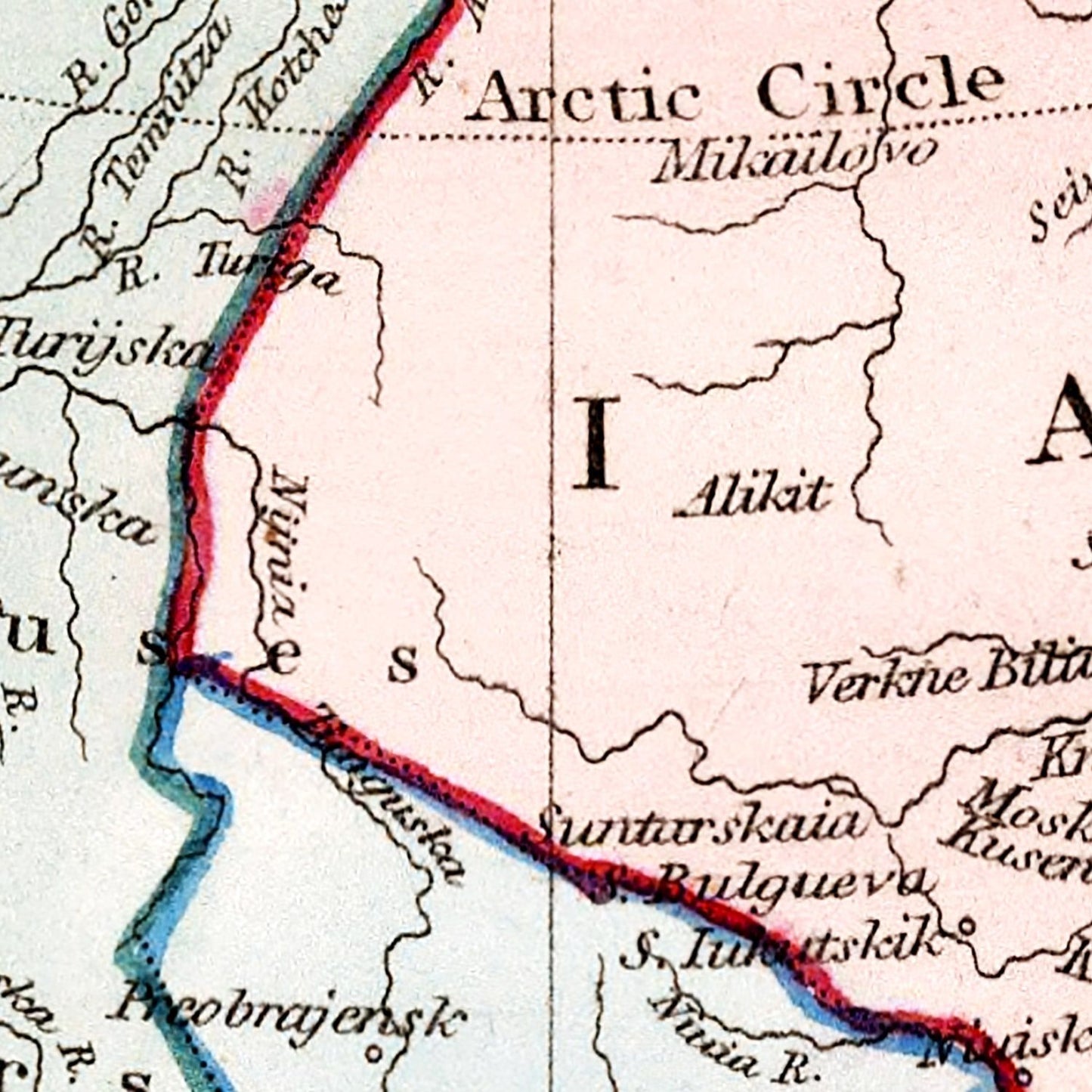Vintage Map of Russia in Asia, 1832