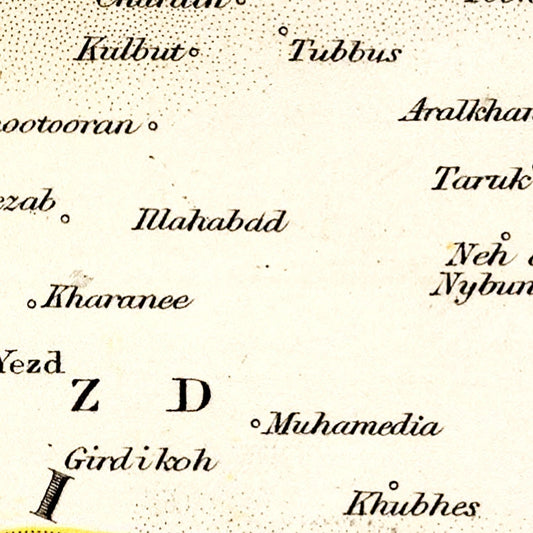 Vintage Map of Persia, 1832