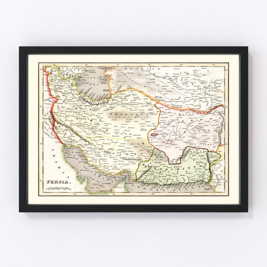 vintage map of Persia, 1832