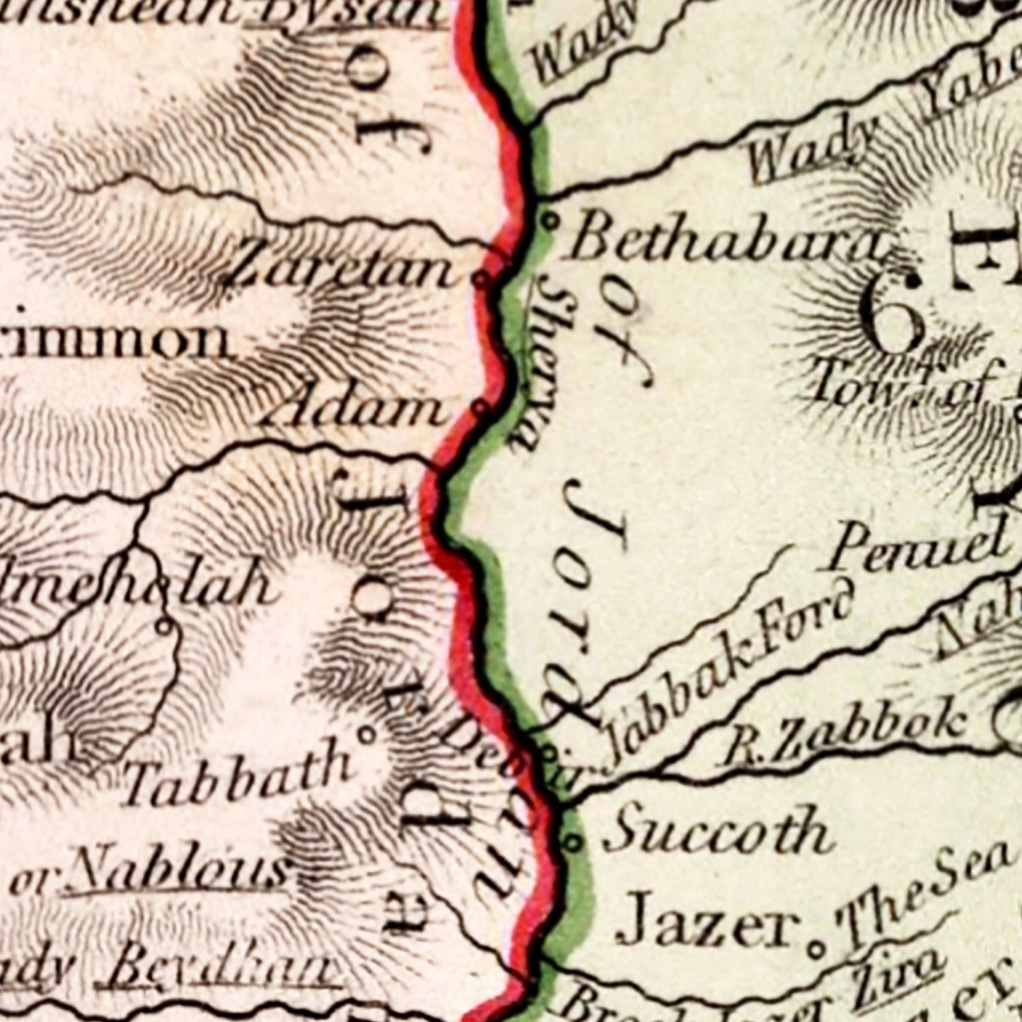 Vintage Map of Palestine, 1832