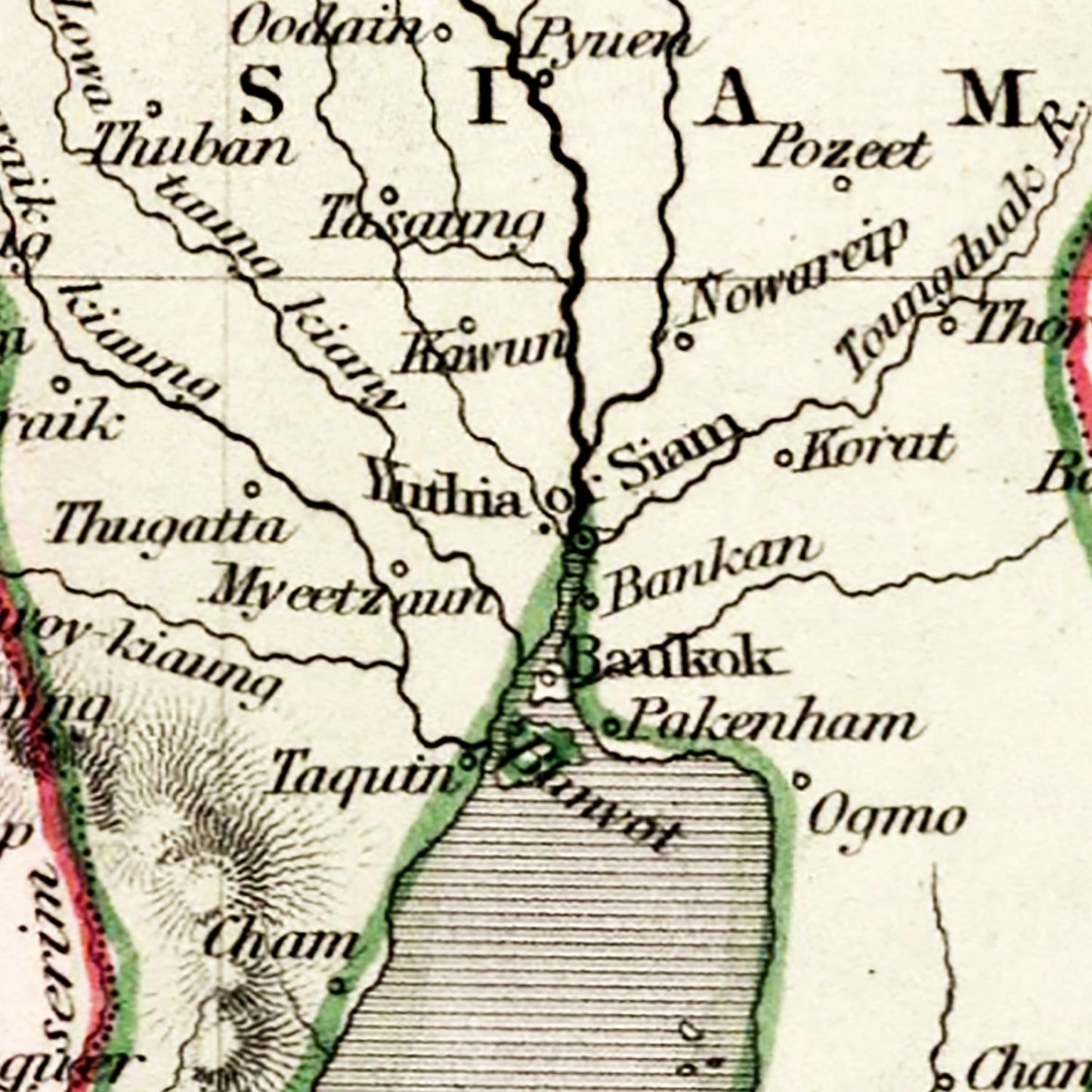 Vintage Map of the Burman Empire, 1832 | Wall Art