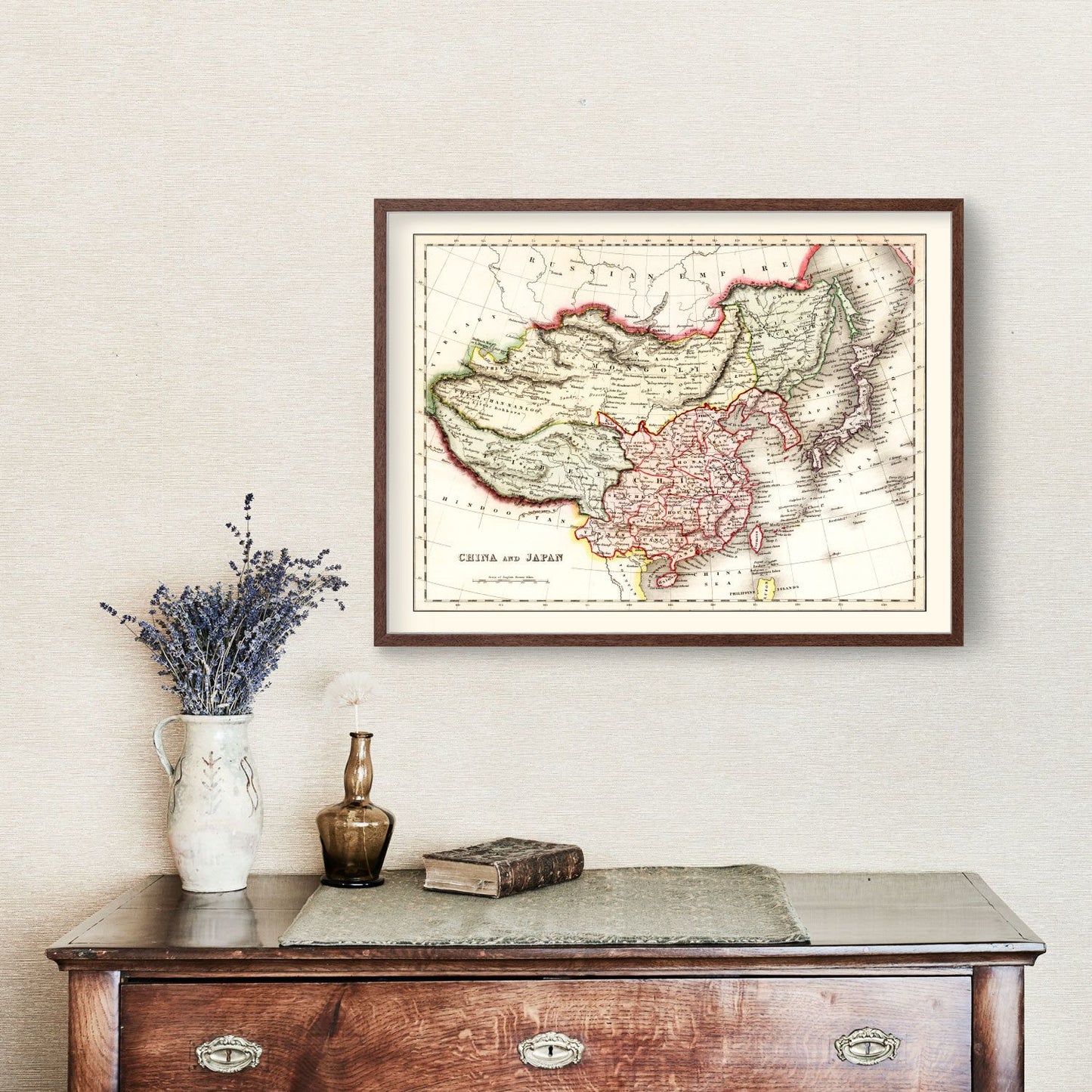 Vintage Map of China and Japan, 1832