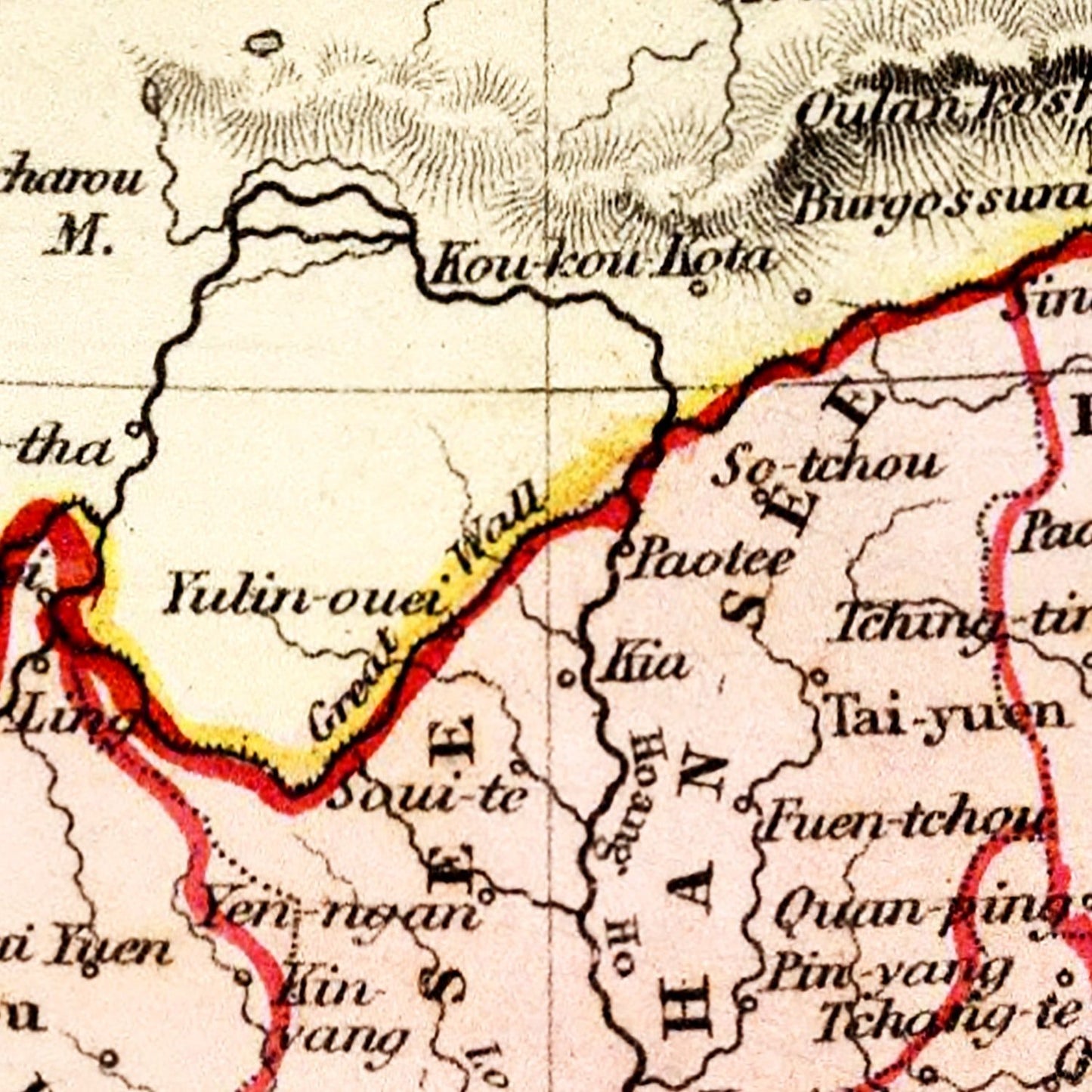 Vintage Map of China and Japan, 1832