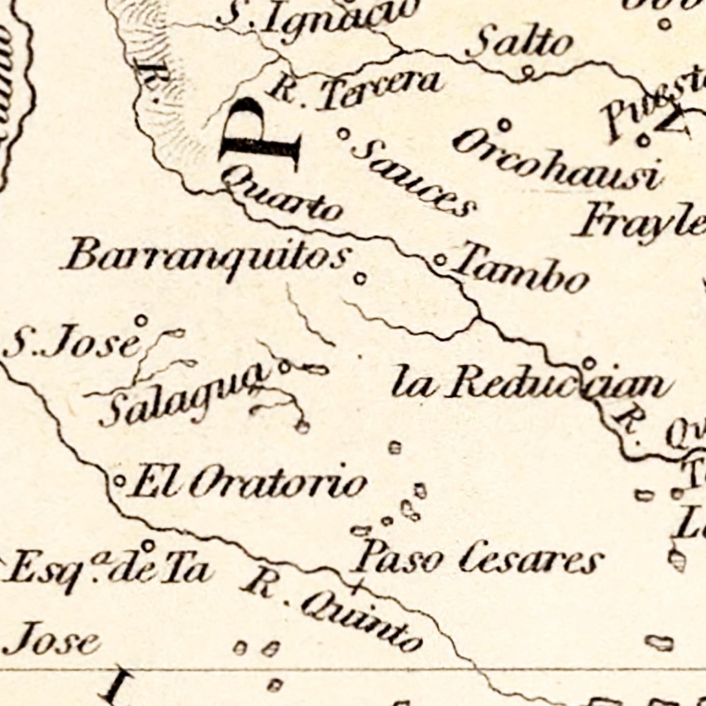 Vintage Map of Chile and La Plata, 1832