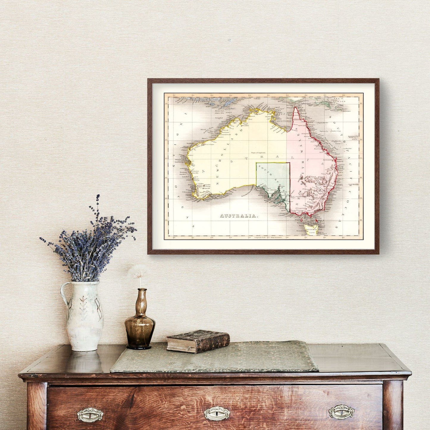 Vintage Map of Australia, 1832