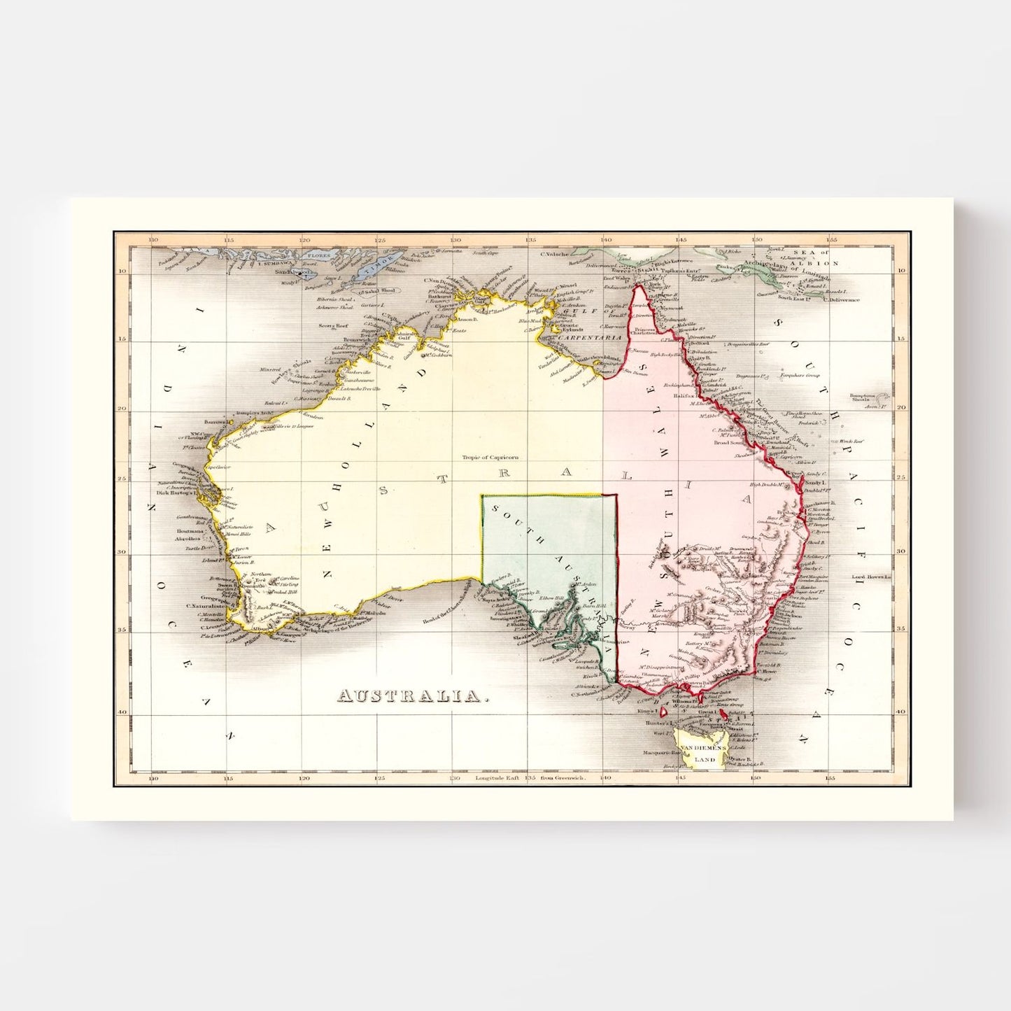 Vintage Map of Australia, 1832