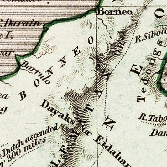 Vintage Map of Indonesia, Malaysia & Philippines, 1832