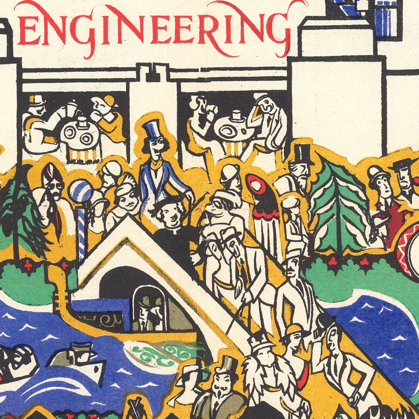 Vintage Pictorial Map of London's Underground, 1924
