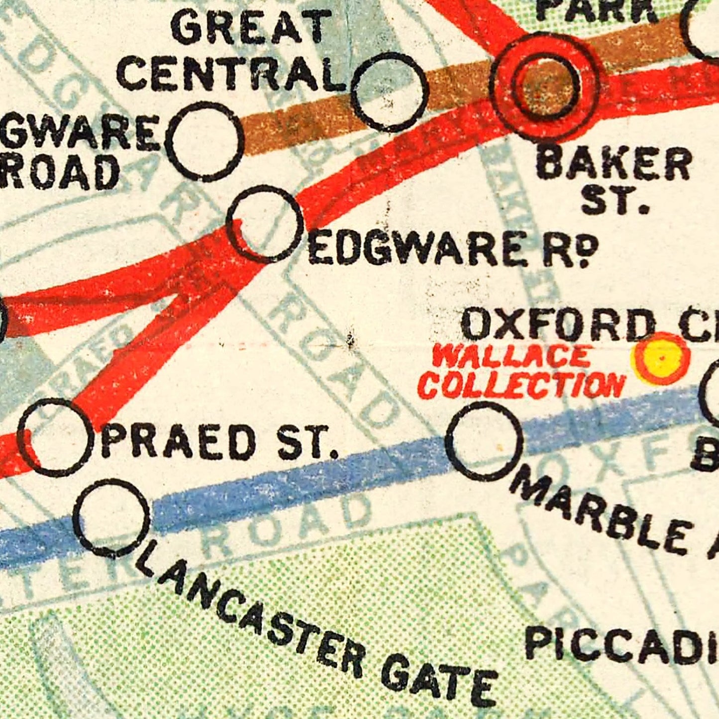 Vintage Map of the London Underground Railways, 1912