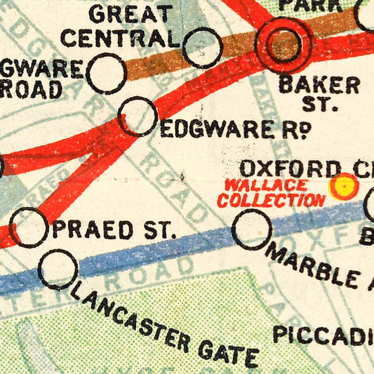Vintage Map of the London Underground Railways, 1912