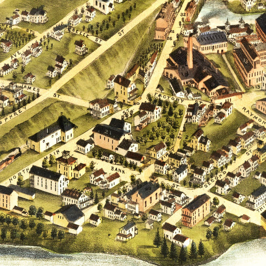 Vintage Map of Seymour, Connecticut, 1879