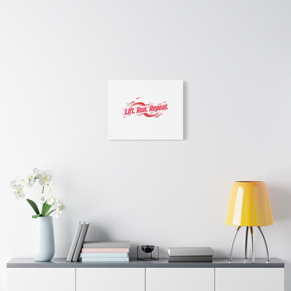 Lift Run Repeat Gym Motivation Canvas Wall Art