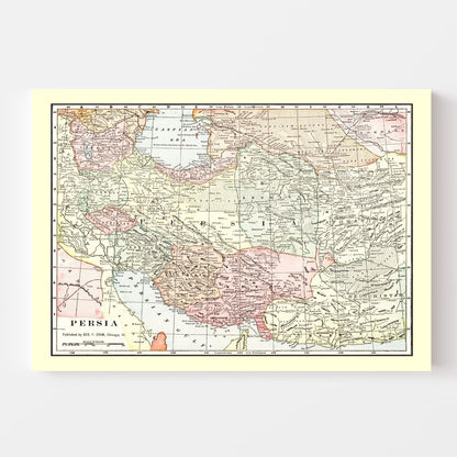 Vintage Map of Persia, 1901