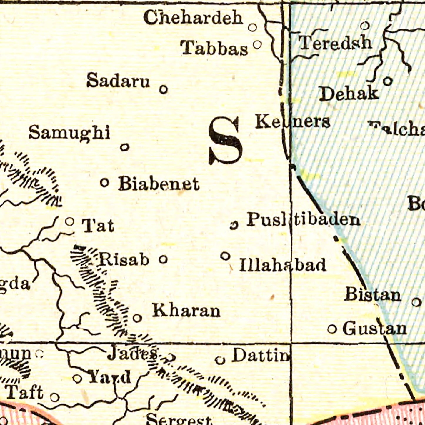 Vintage Map of Persia, 1901