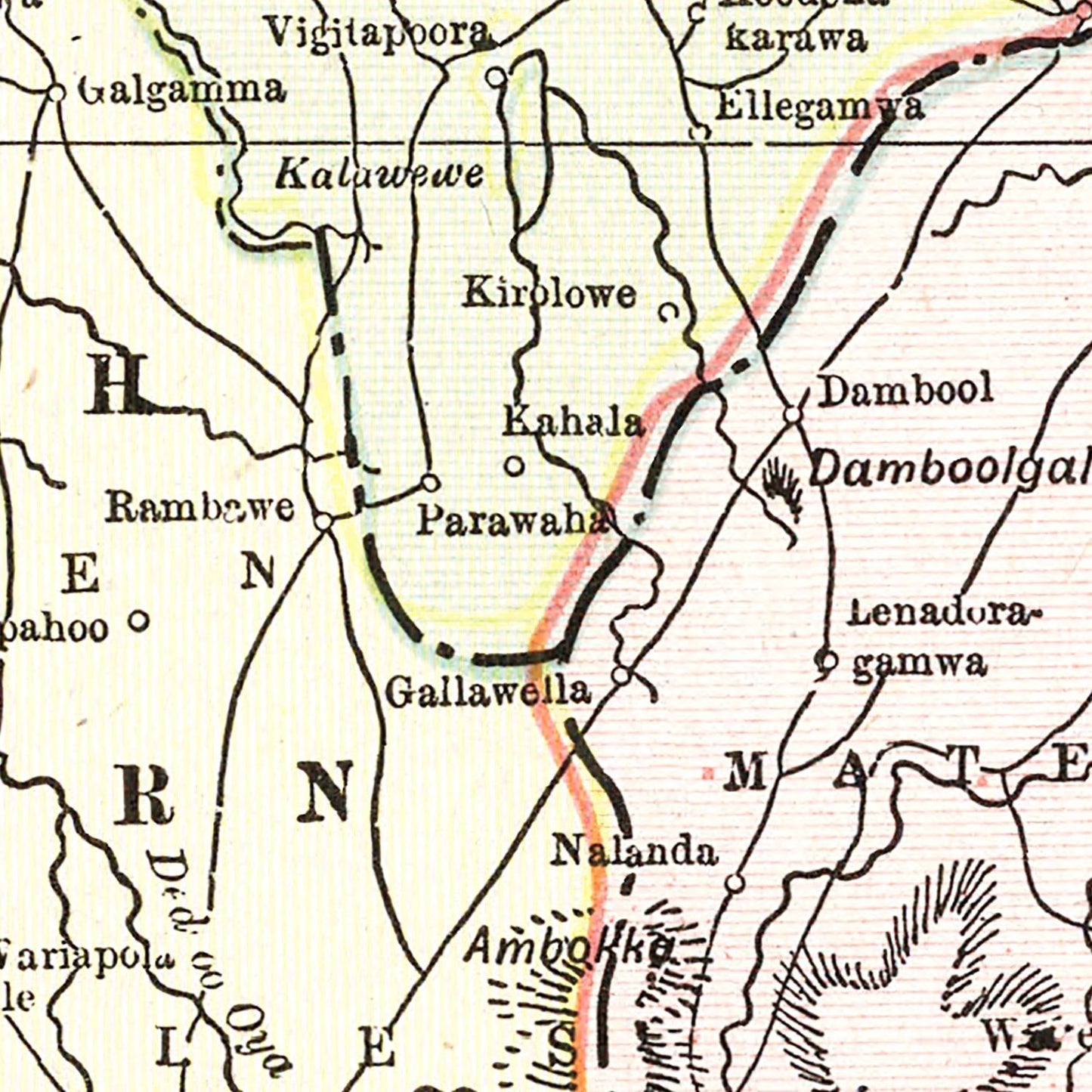 Vintage Map of Ceylon (Sri Lanka), 1901
