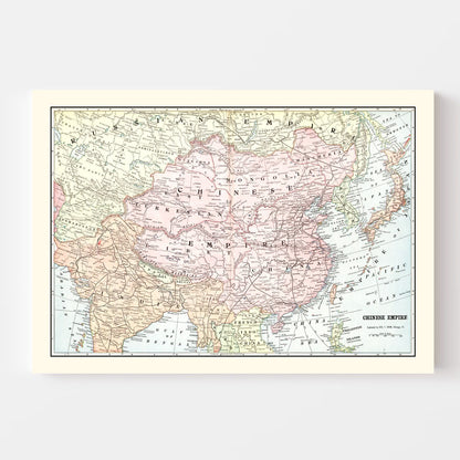 Vintage Map of China, 1901
