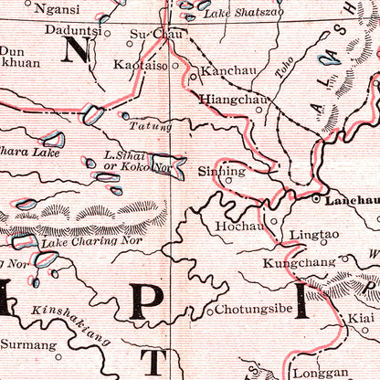 Vintage Map of China, 1901
