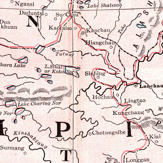 Vintage Map of China, 1901
