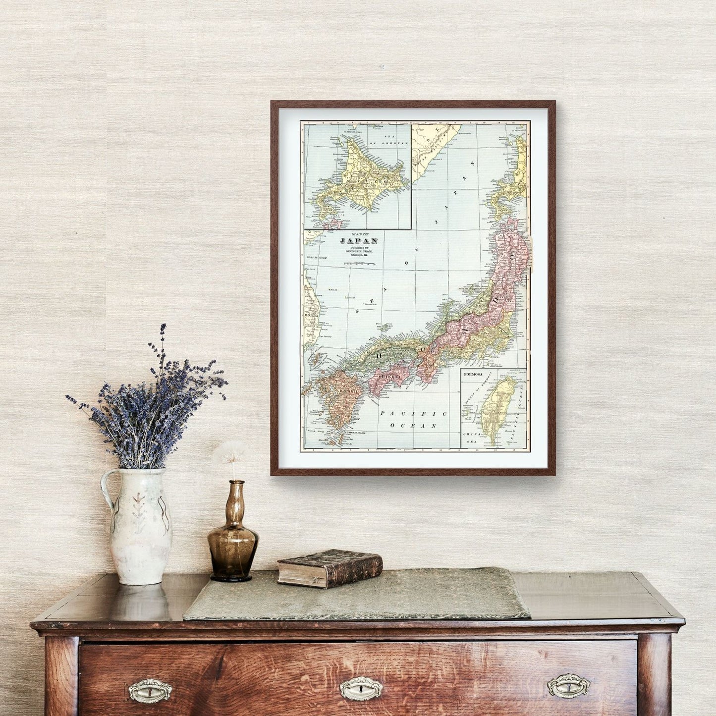 Vintage Map of Japan, 1901