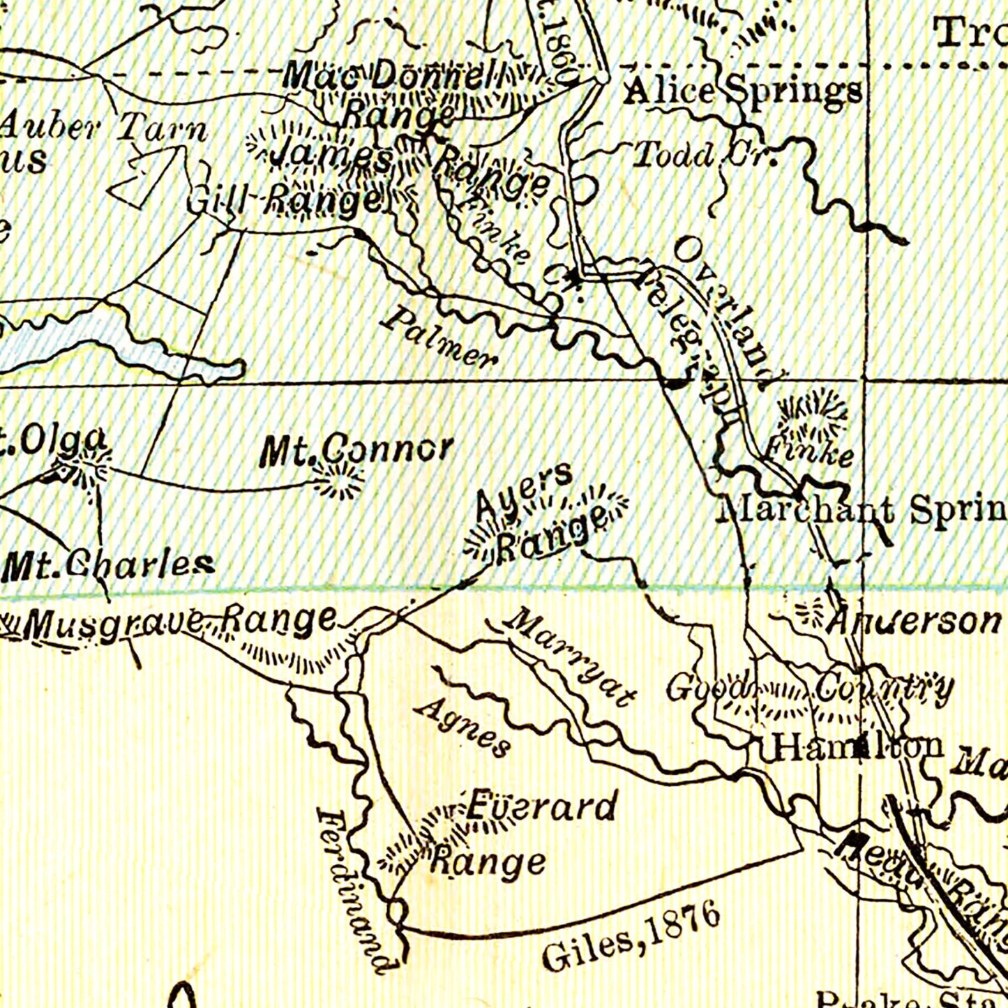 Vintage Map of Australia, 1901