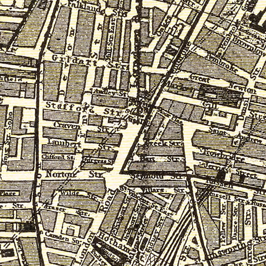 Vintage Map of Liverpool, England, 1901