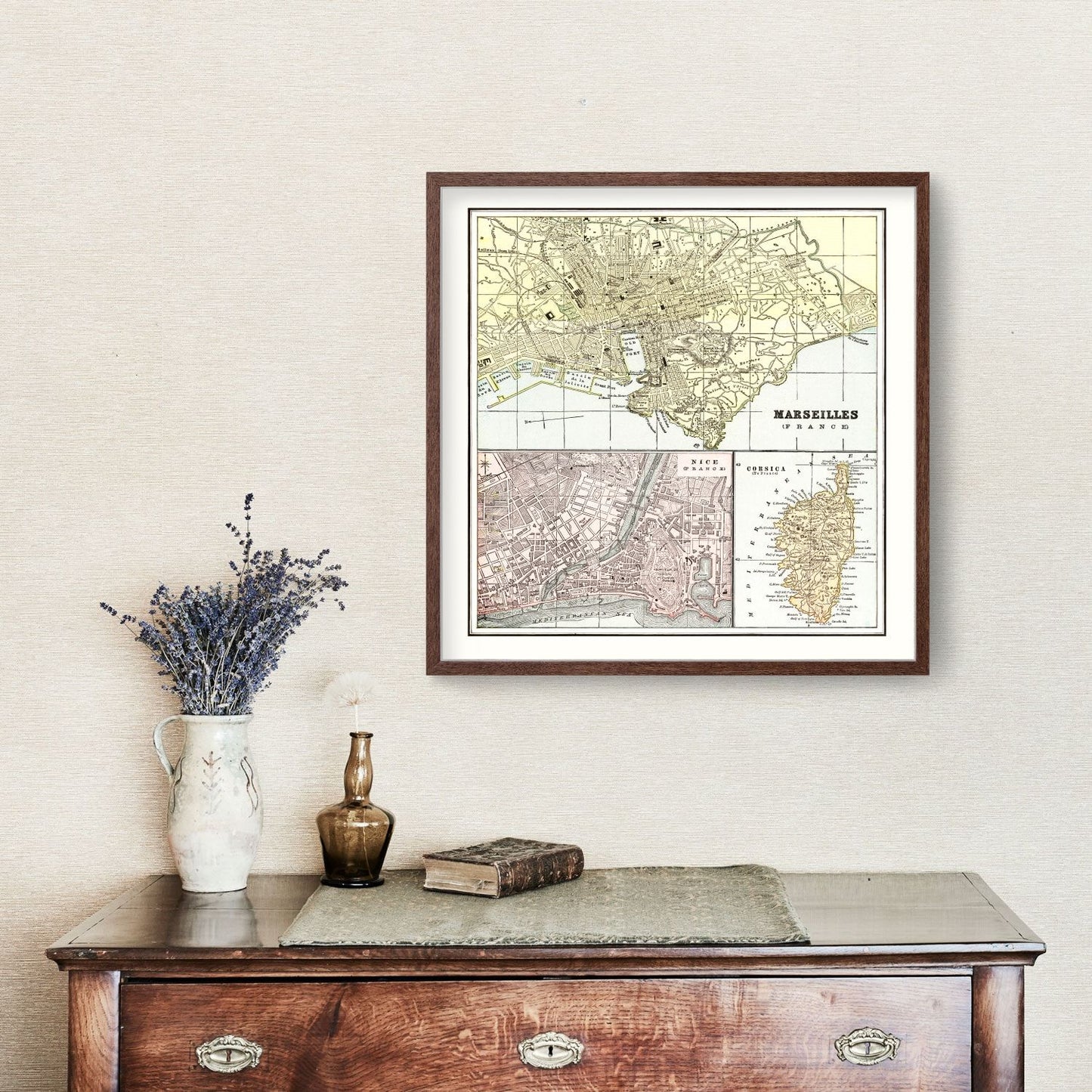 Vintage Map of Marseille, France, 1901