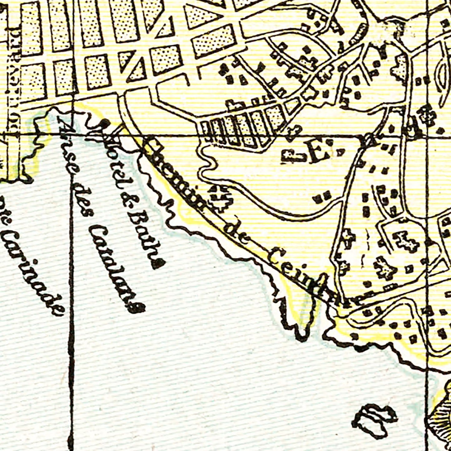 Vintage Map of Marseille, France, 1901