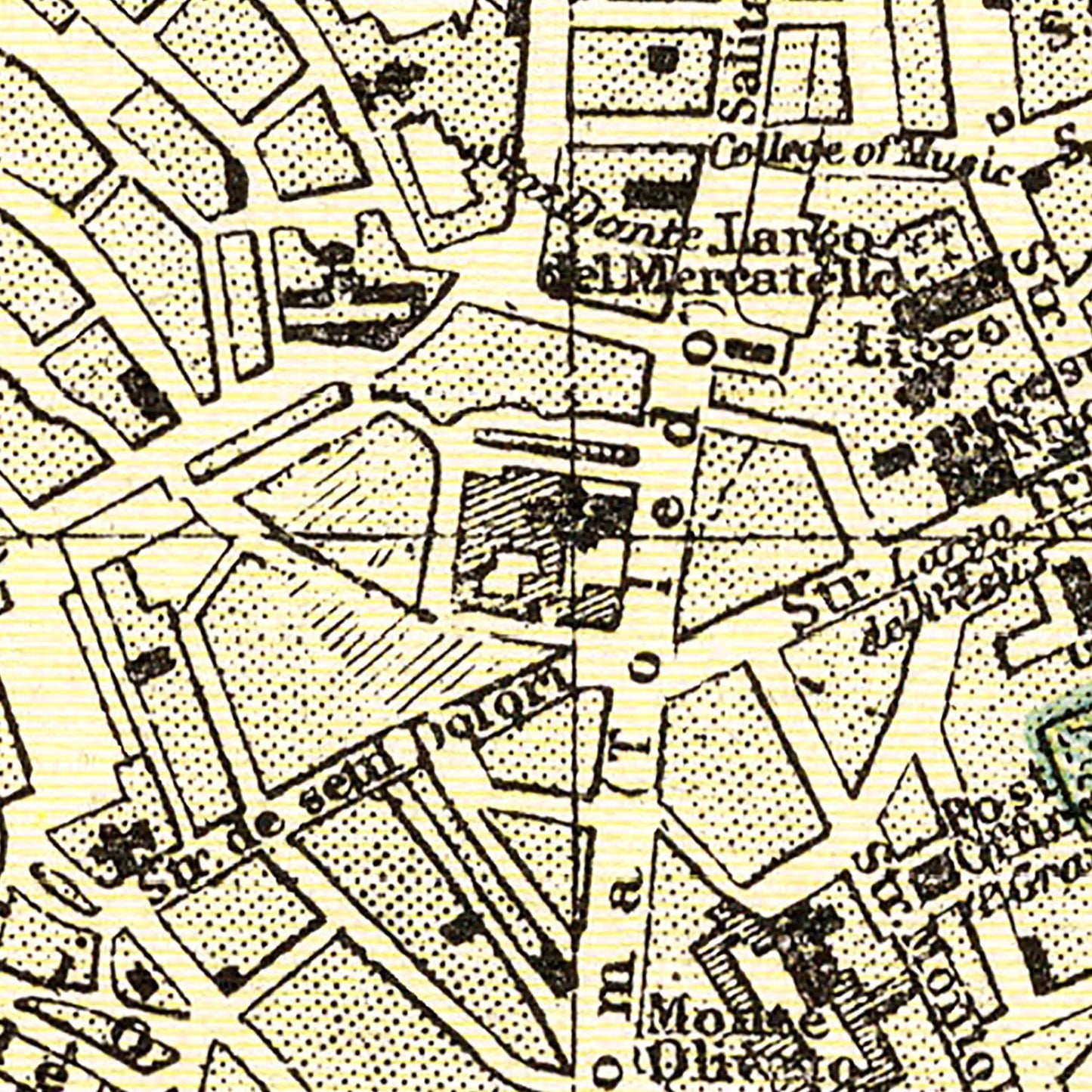 Vintage Map of Naples, Italy, 1901