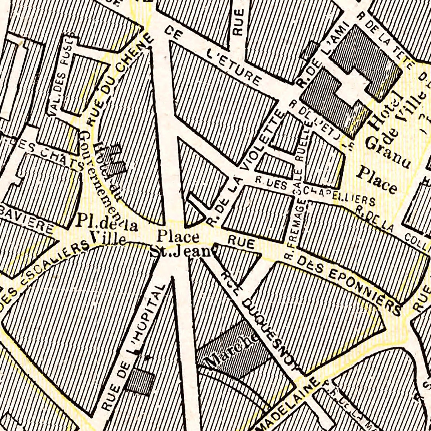 Vintage Map of Brussels, Belgium 1901 Wall Art