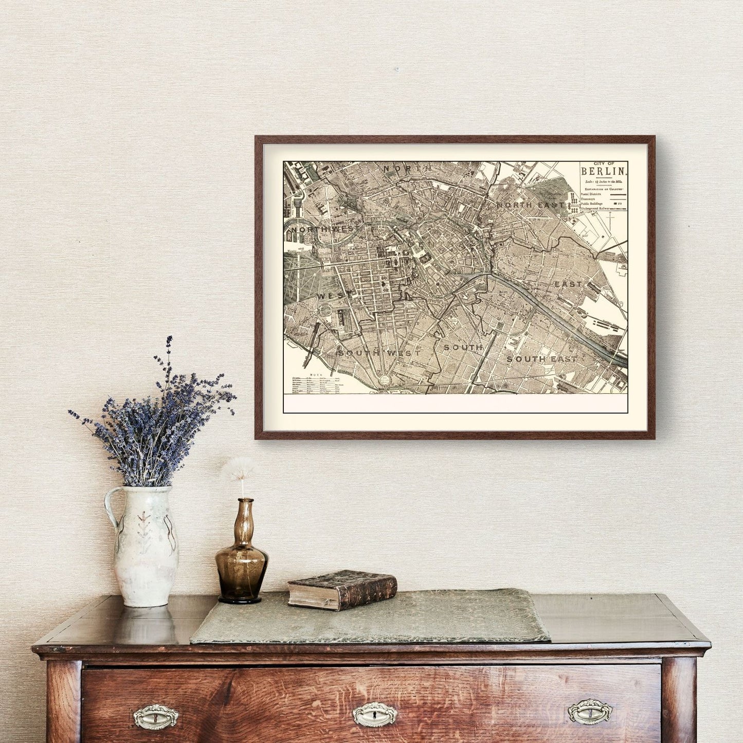 Vintage Map of Berlin, Germany, 1901