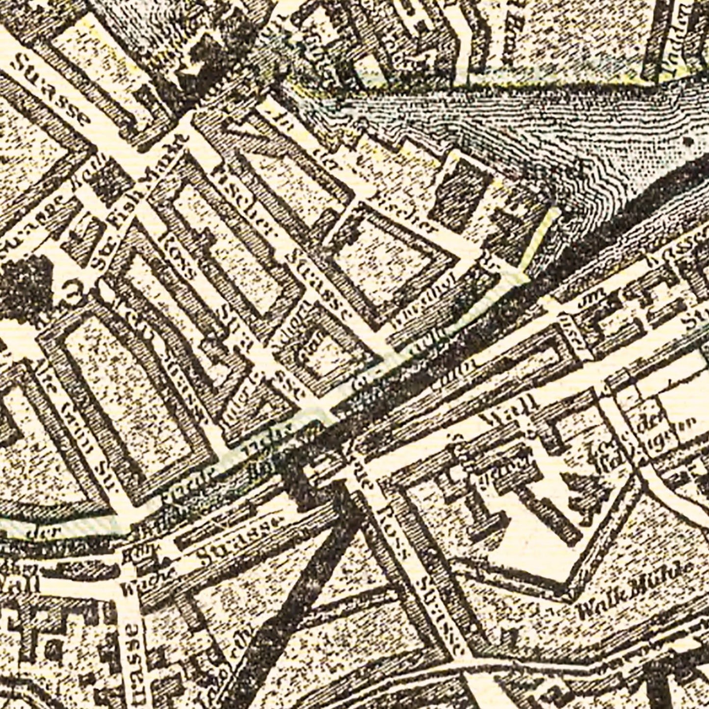 Vintage Map of Berlin, Germany, 1901