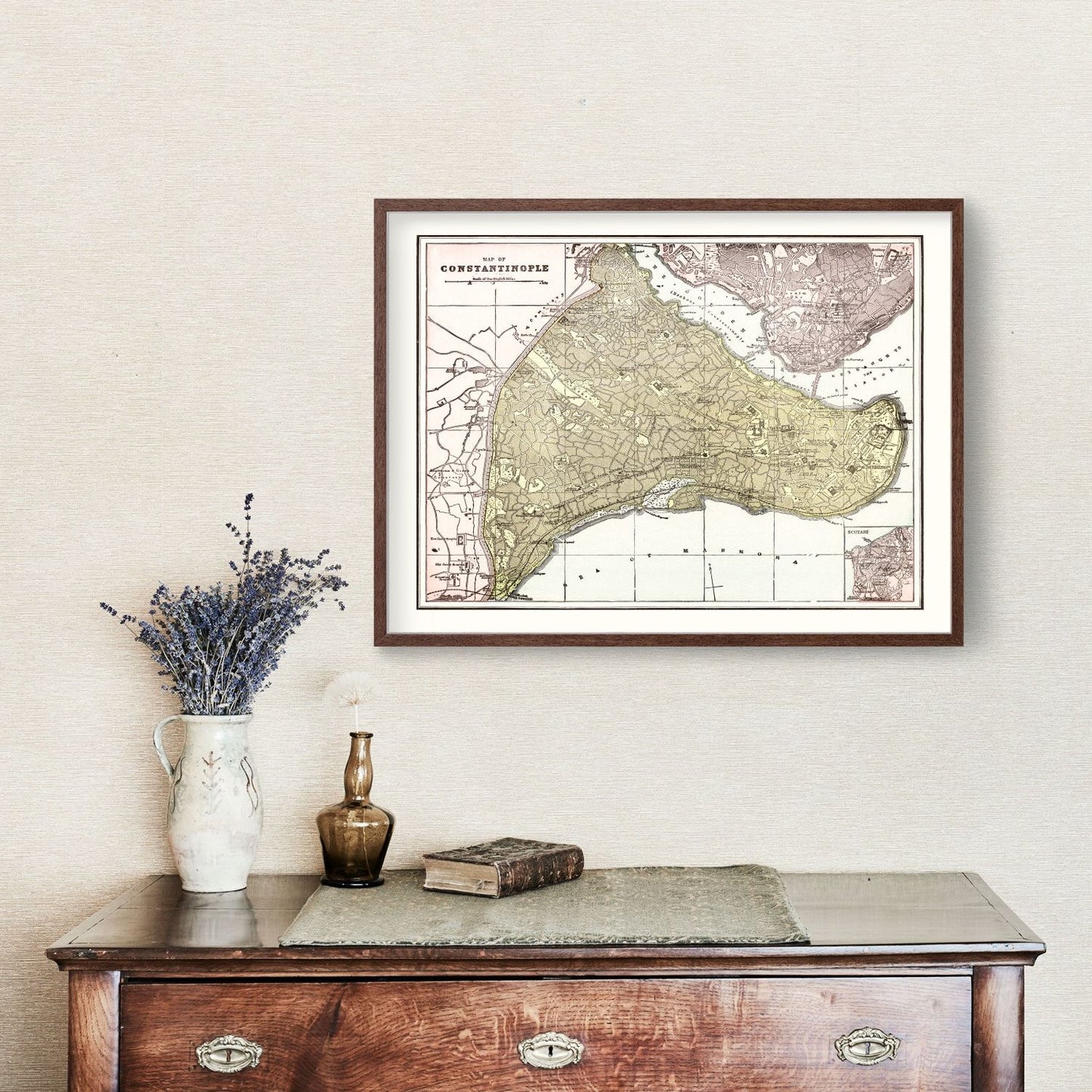 Vintage Map of Istanbul, Turkey, 1901