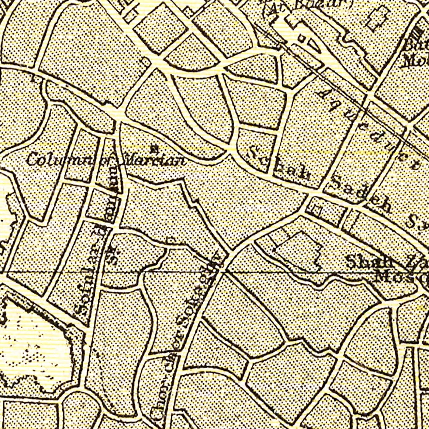 Vintage Map of Istanbul, Turkey, 1901