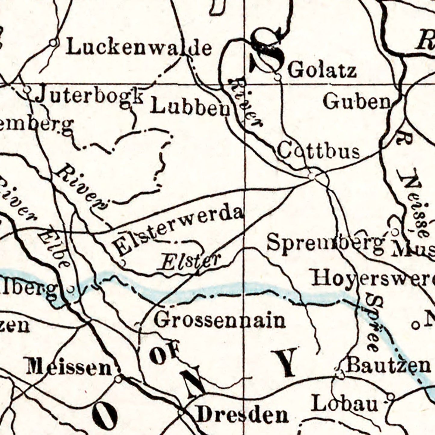 Vintage Map of Germany, 1893