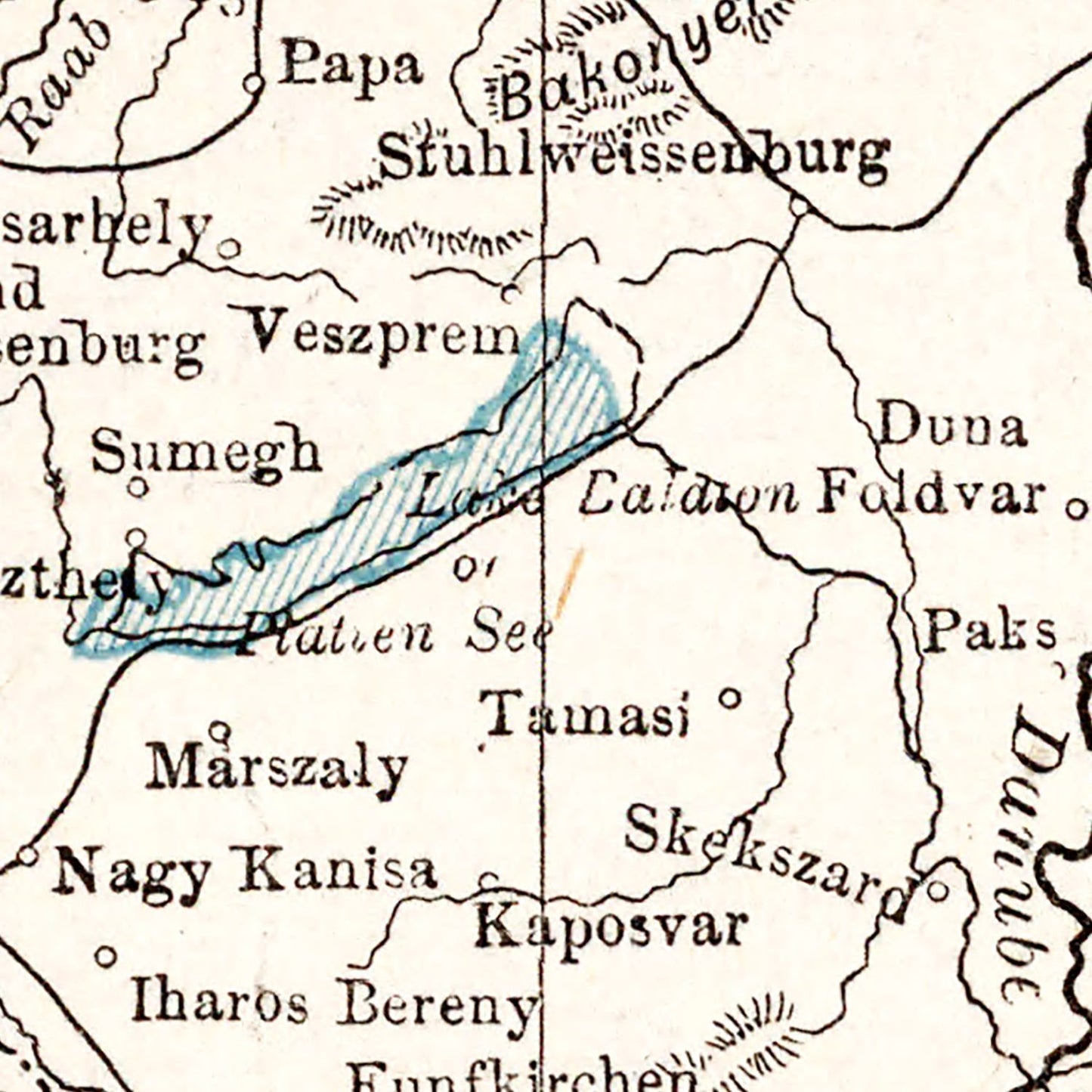 Vintage Map of Austria, 1893