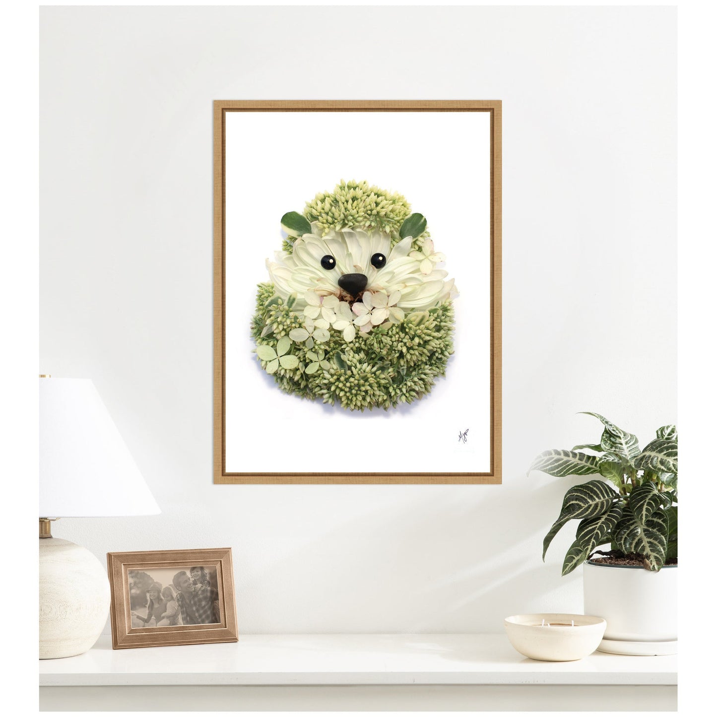 Hedgehog Framed Canvas Wall Art