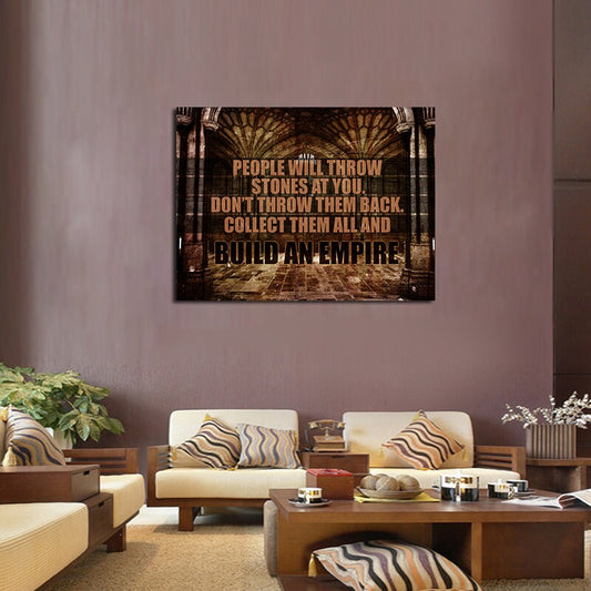 Build An Empire Motivational Canvas Wall Art