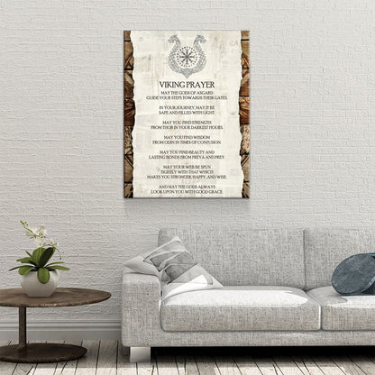 Viking Prayer Canvas Wall Art - Nordic Decor