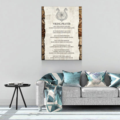 Viking Prayer Canvas Wall Art - Nordic Decor