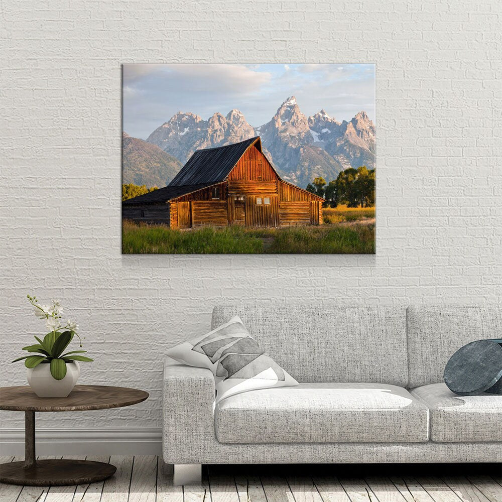 Old Barn Grand Teton Canvas Wall Art