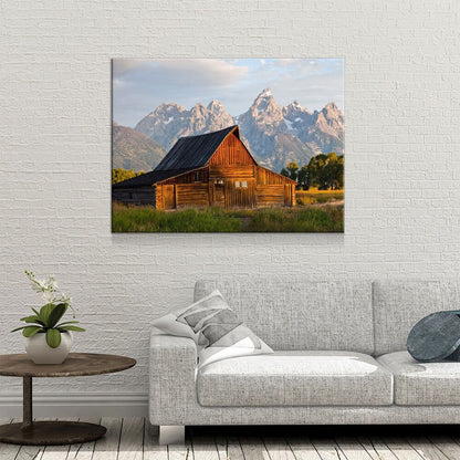 Old Barn Grand Teton Canvas Wall Art