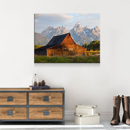 Old Barn Grand Teton Canvas Wall Art