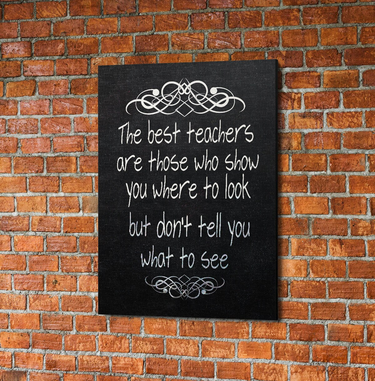 Best teachers quote canvas wall art for classroom decor