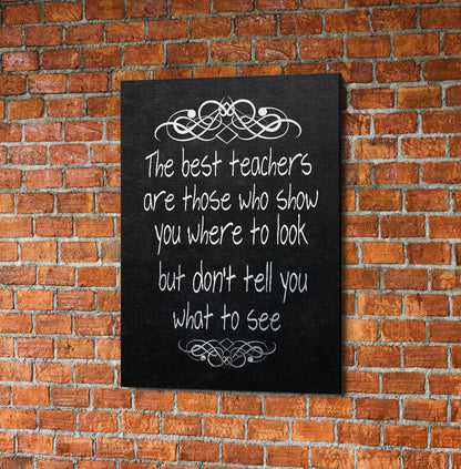 Best teachers quote canvas wall art for classroom decor