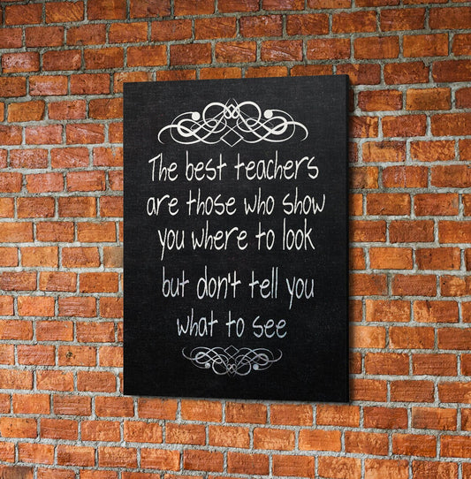 Best teachers quote canvas wall art for classroom decor