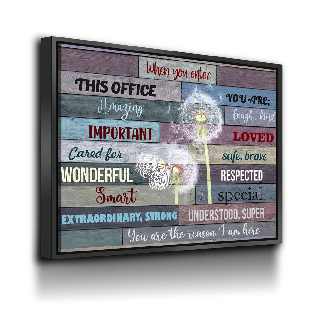 When You Enter This Office Canvas Wall Art, Respect Quote