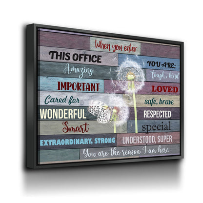When You Enter This Office Canvas Wall Art, Respect Quote