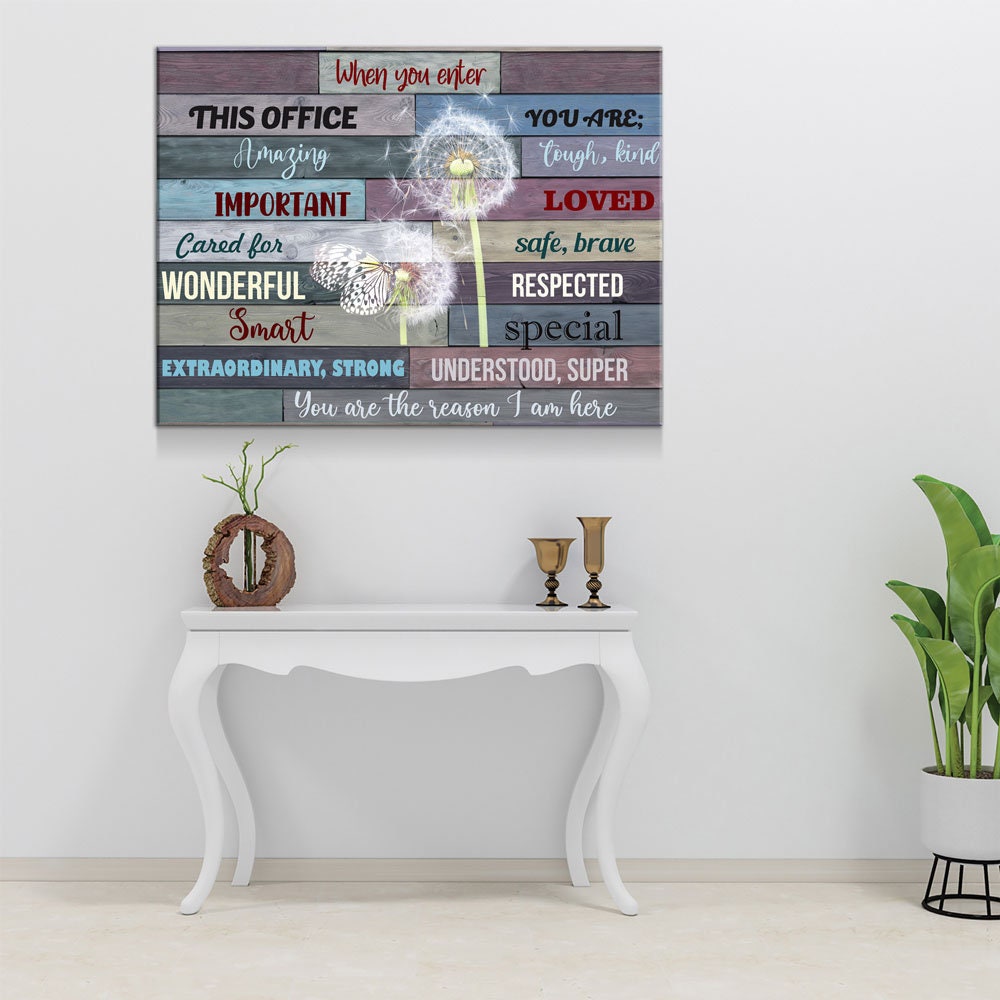 When You Enter This Office Canvas Wall Art, Respect Quote