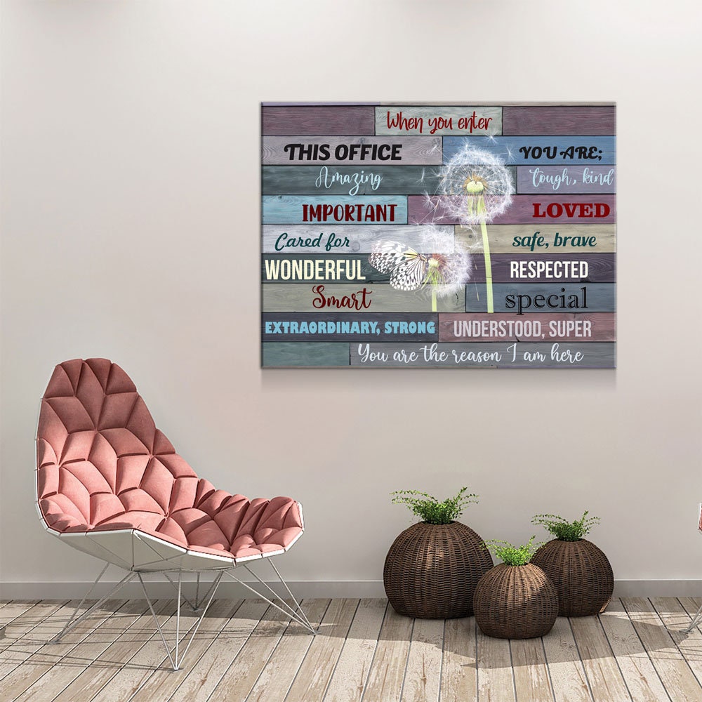 When You Enter This Office Canvas Wall Art, Respect Quote