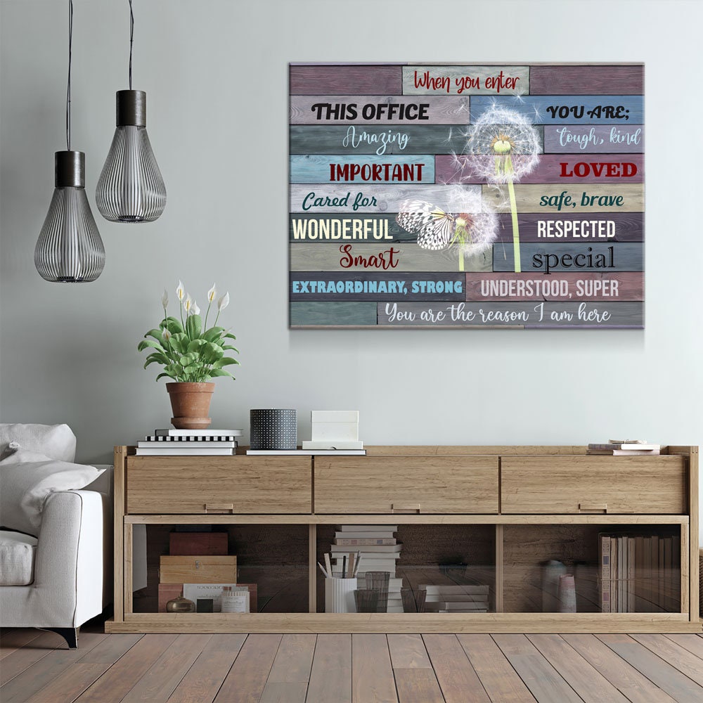 When You Enter This Office Canvas Wall Art, Respect Quote